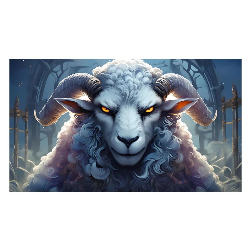 Cute grumpy grouchy animals - sheep