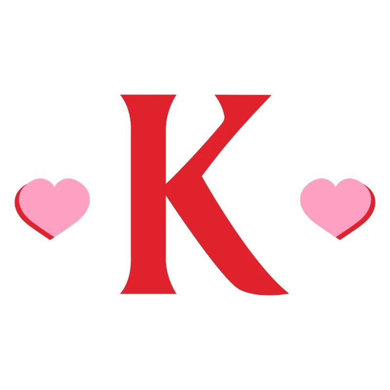 Buchstabe k rote Herzen
