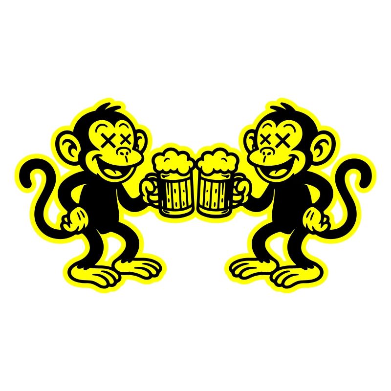 Bier Affe Witzig