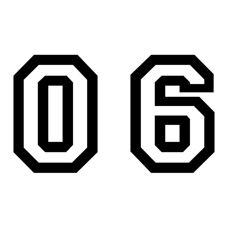 number - 06 - zero six