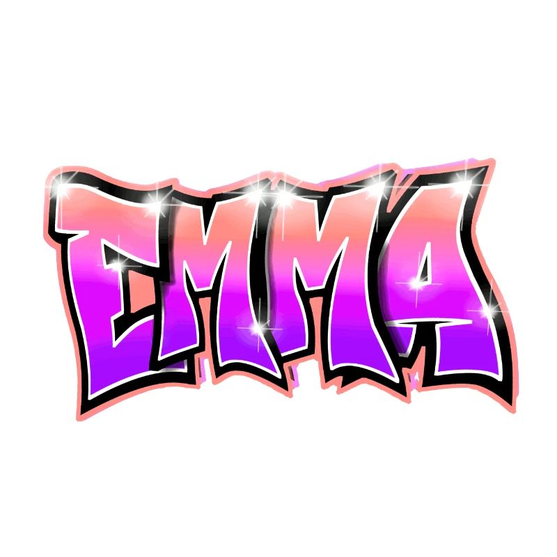 Graffiti Name EMMA Pink