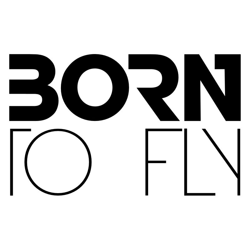 Né à voler Heli Logo Design