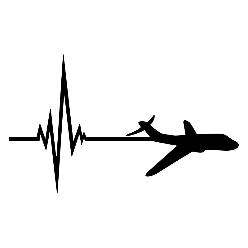 logo puls frequenz herzschlag linienflugzeug flugz