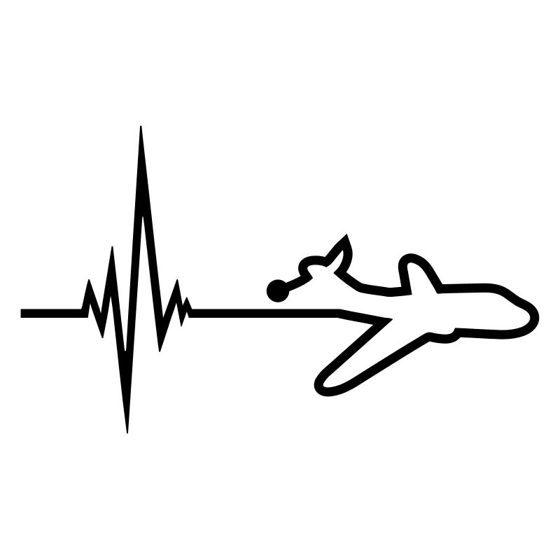 punkt logo puls frequenz herzschlag linienflugzeug
