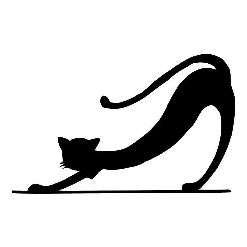 Silhouette de chat noir