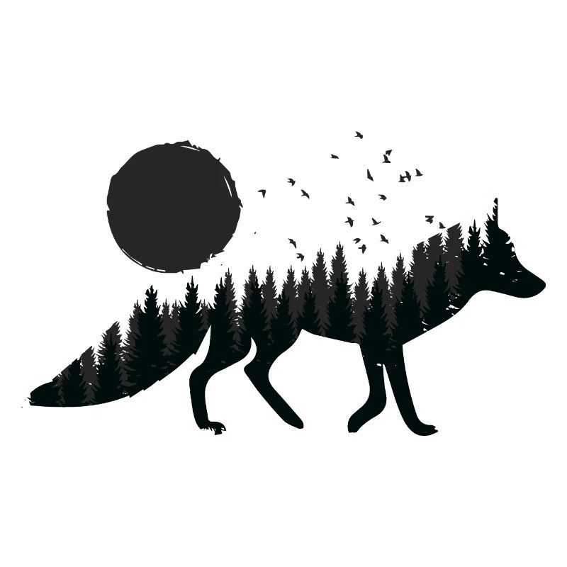 Renard dans la nature de la forêt sauvage