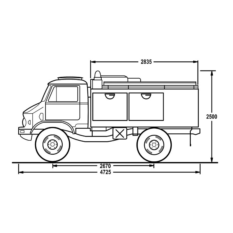 Unimog - Oldtimer - Universal motor device