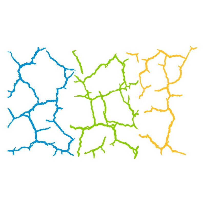 Floor Cracks Pattern Colorful