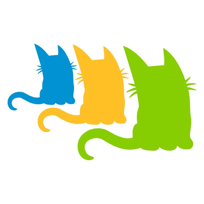3 petits chats colorés