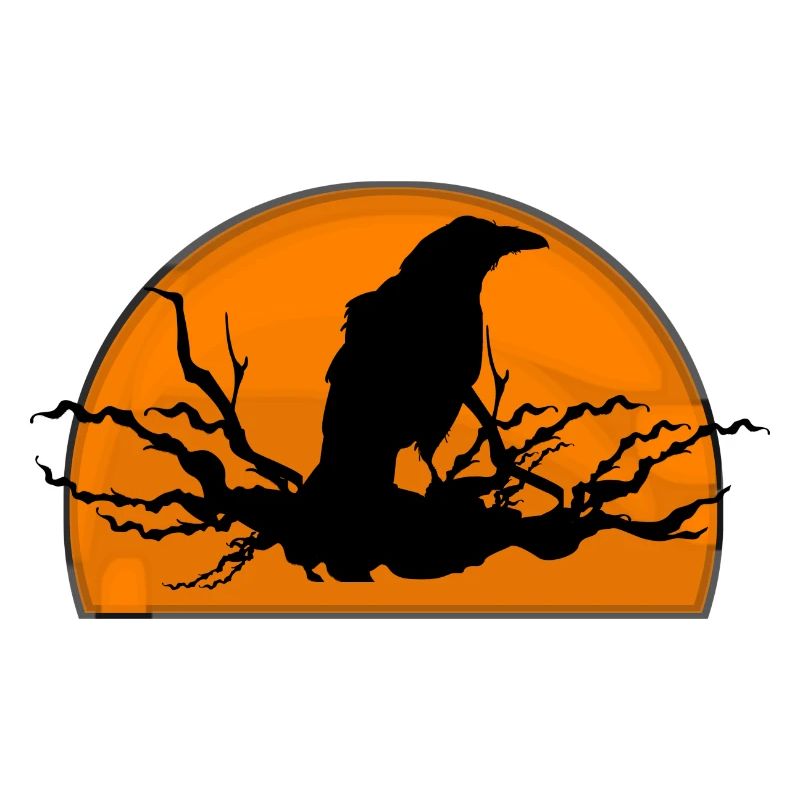 Corbeau au coucher du soleil
