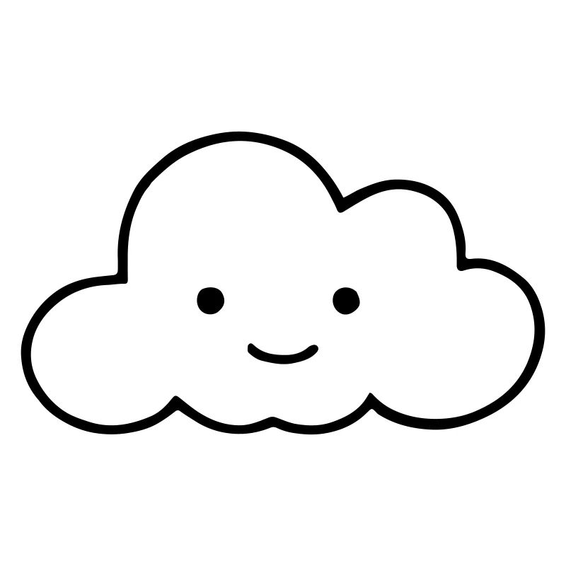 Nuage doux avec visage Vecteur nuage doux
