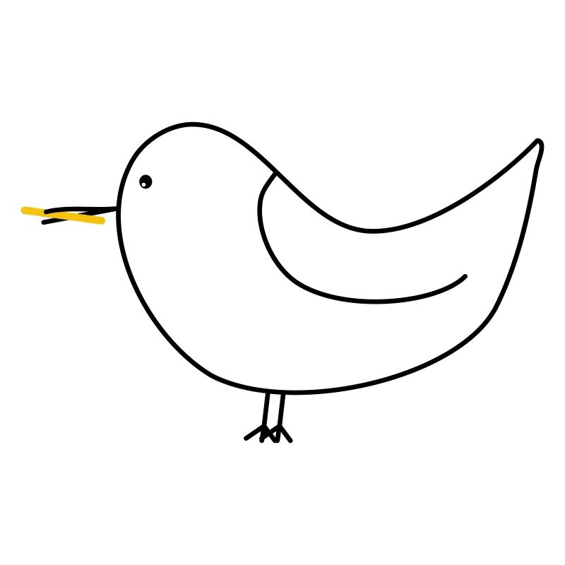 Weiße Möwe mit Pommes