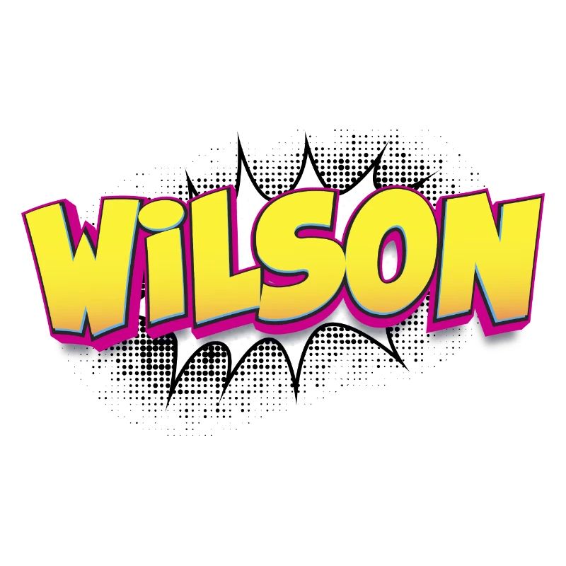Wilson Custom Name Comic Book Style Pop Art,