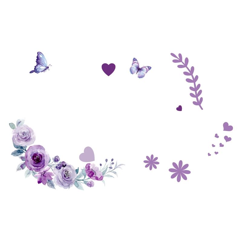 Lila Blumen Braut Team