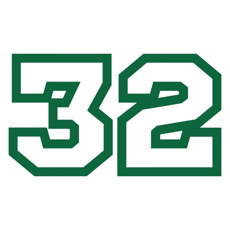 Numéro 32 sport vert