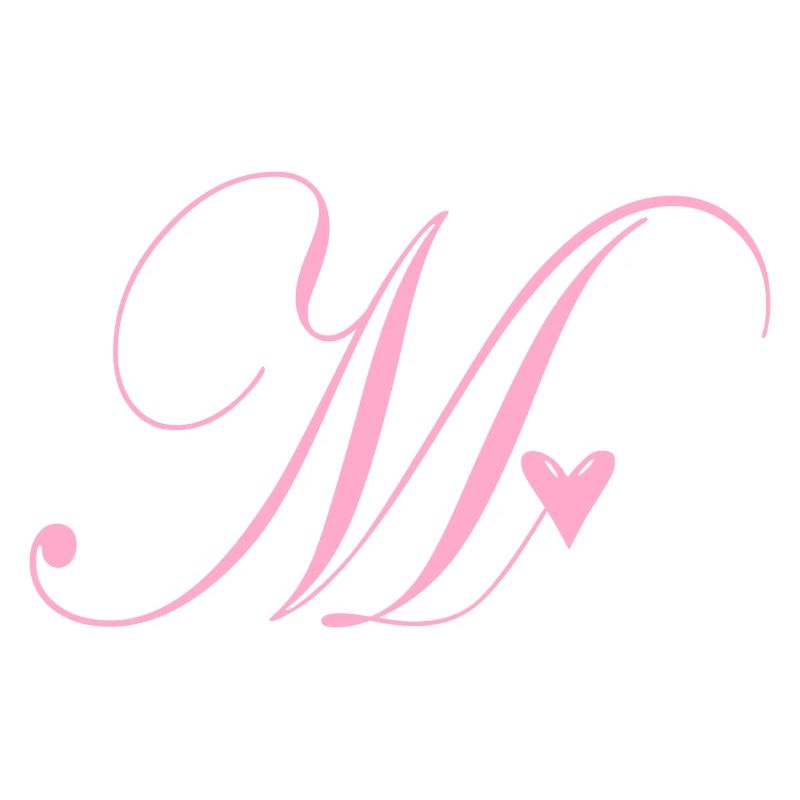 Monogramm M Herz Ranke