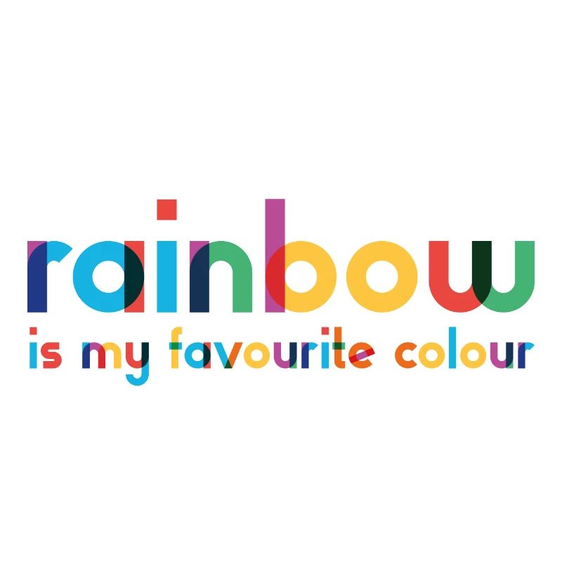 Rainbow - Favourite Colour - Typography