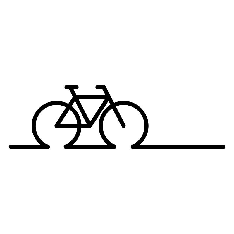 Dessin au trait de vélo. Courses de vélos électriques et vélos VTT.