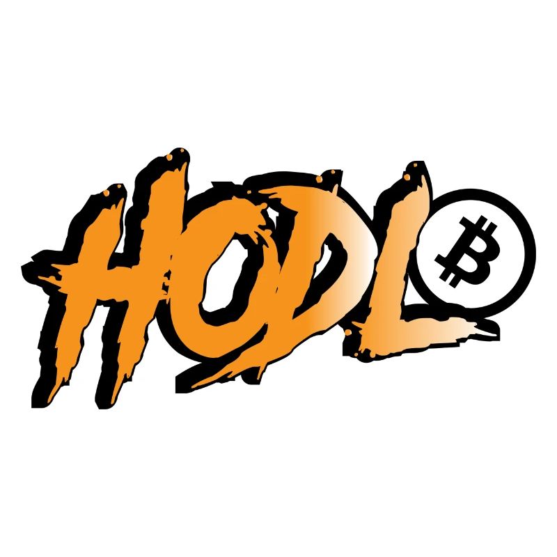 HODL Bitcoin - Graffiti Style in Orange Black