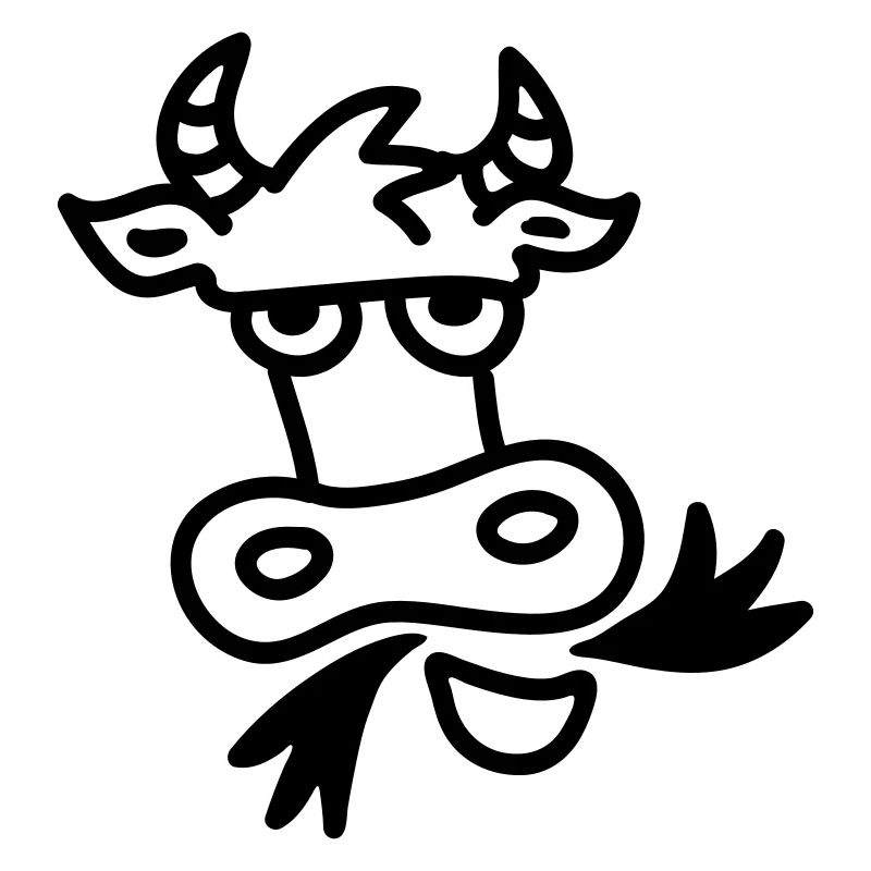 chewing cow - line
