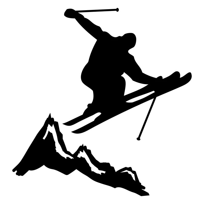 ski jump with mountains
