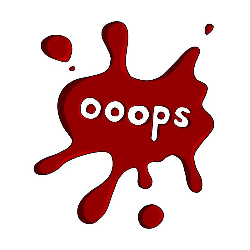 Fleck ooops dunkelrot