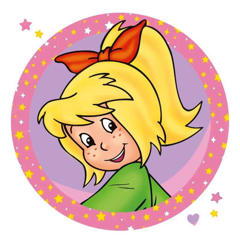 Bibi Blocksberg sourit joyeusement