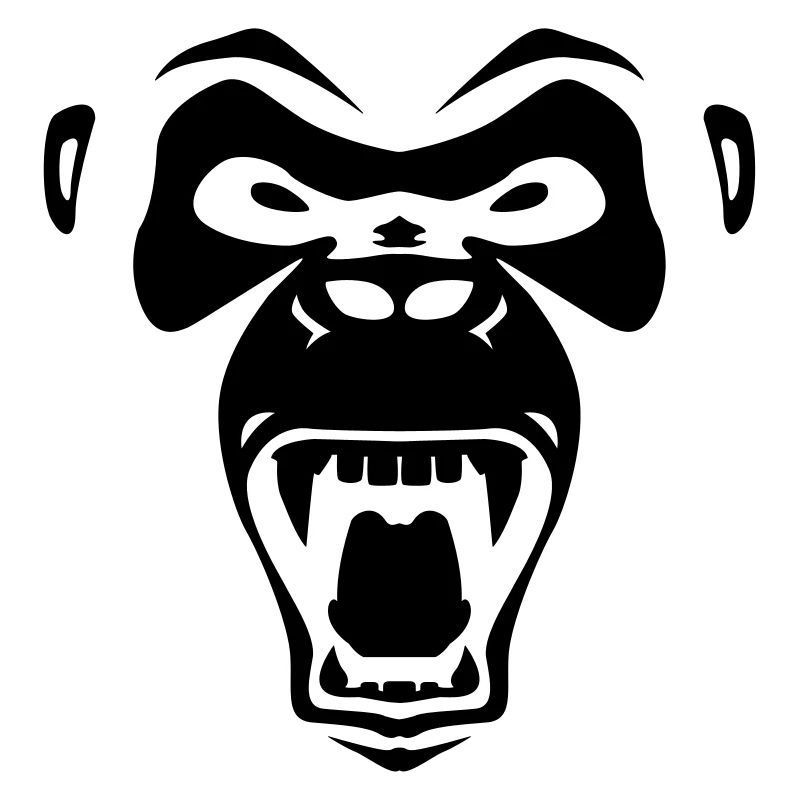 Wild monkey shows teeth