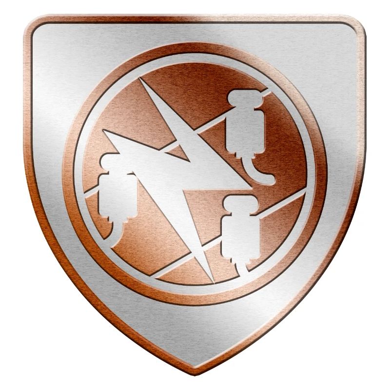 Blason d'électricien en 3D