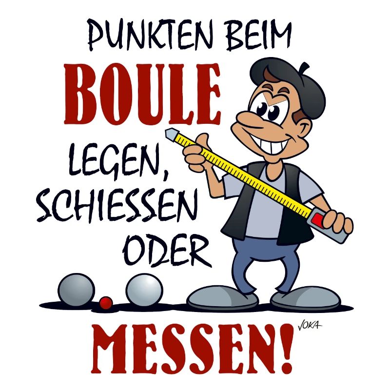 Boule-Cartoon - schießen, legen oder messen
