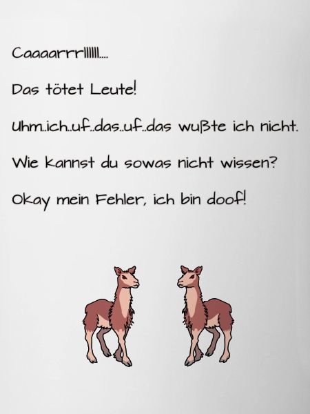 Lustiger lama Spruch
