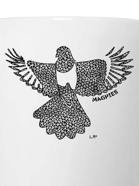 Newcastle Magpies Design - White Background