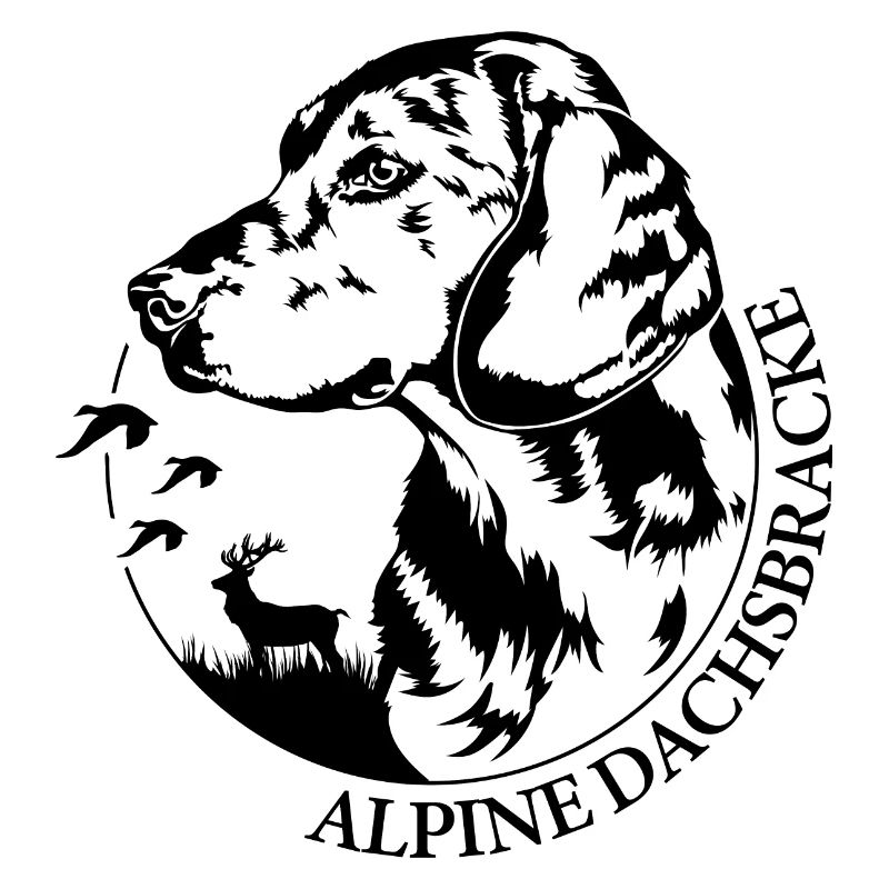 ALPINE DACHSBRACKE Hundeportrait Jagdhund Wilsigns