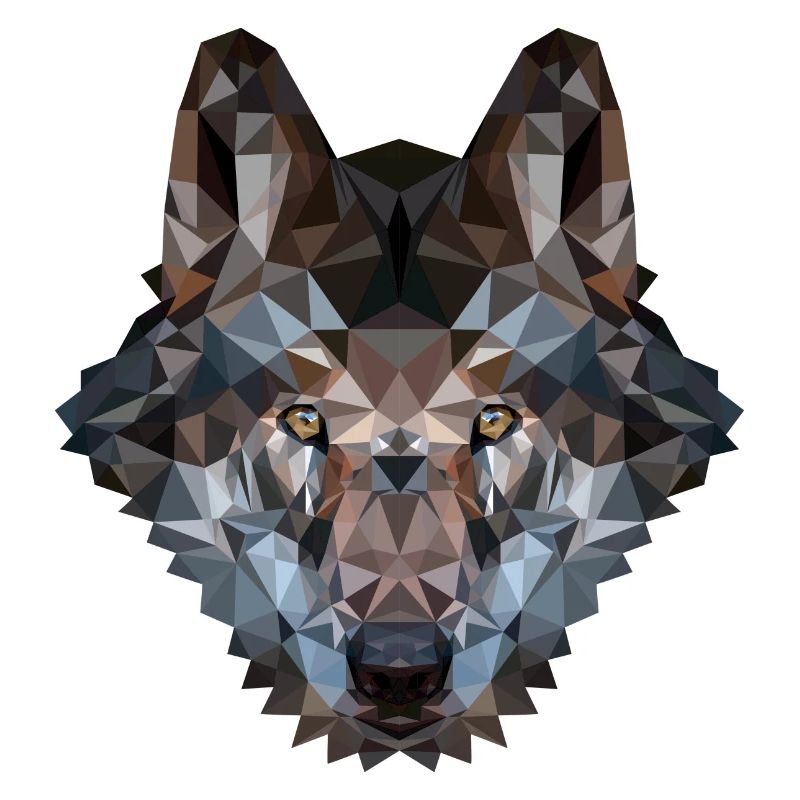 Wolfskopf | Polygon Wolf Kopf | Wolf geometrisch