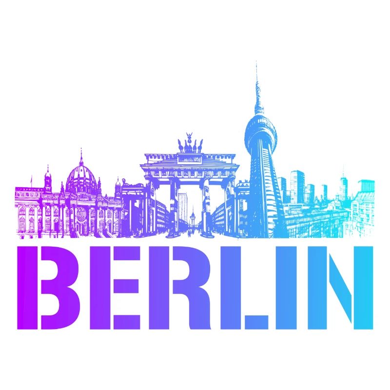 Ligne d’horizon de Berlin avec point de repère de Berlin
