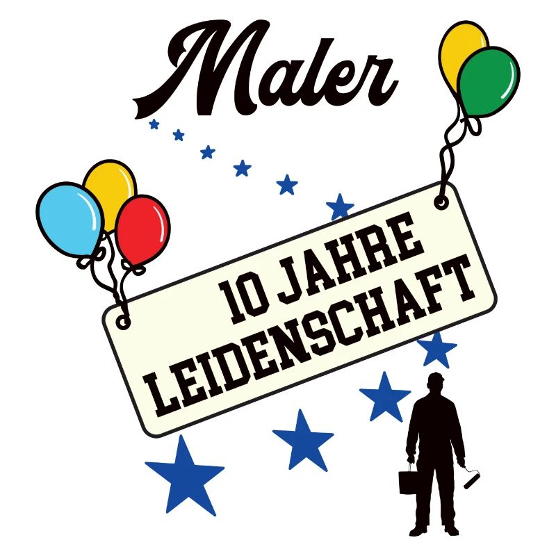 Maler Jubiläum 10 Jahre 10. jähriges bester 10th