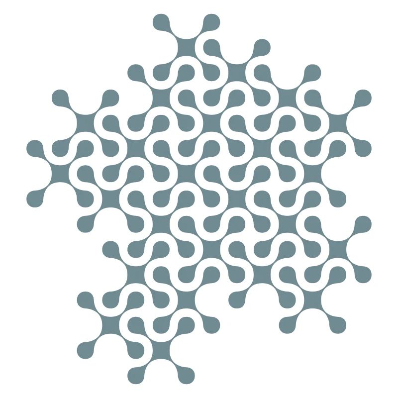 Pattern with rounded intertwined lines