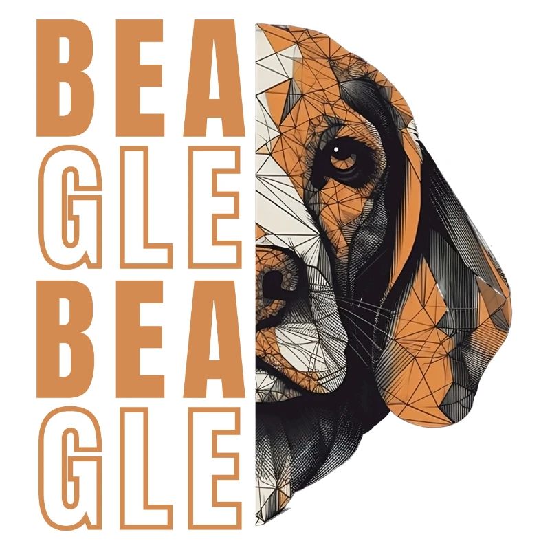 Beagle Lover Geometry Beagle Art