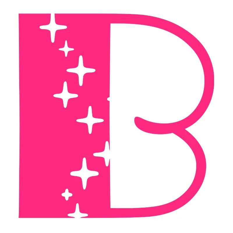 Letter B Glitter