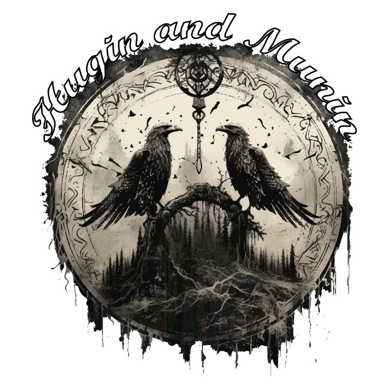 Hugin & Munin Raben Odins Wikinger Design