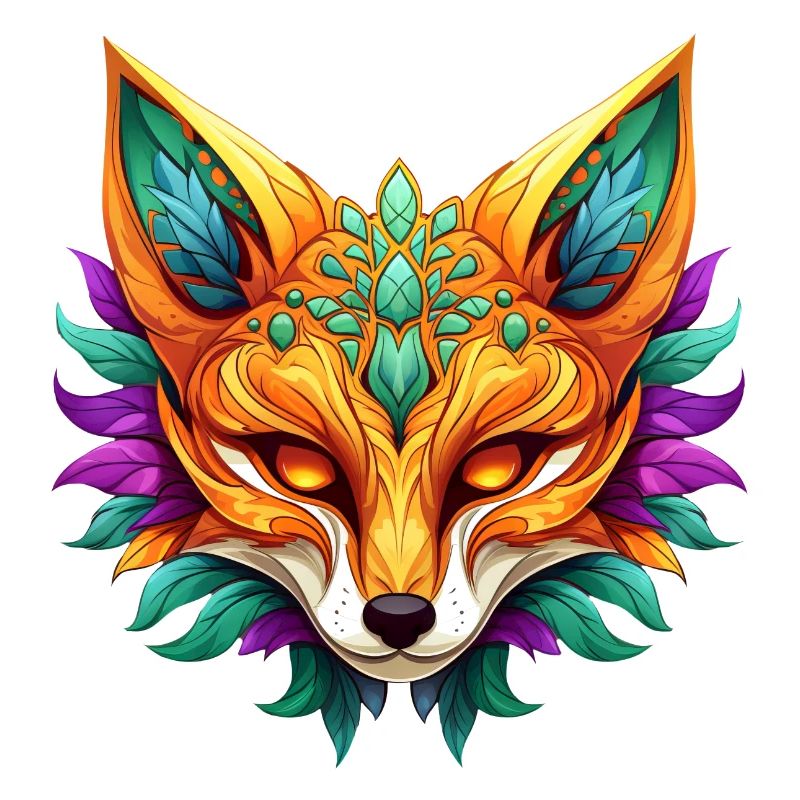 Mardi Gras Fox Portrait