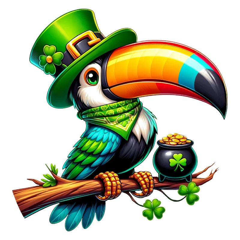Chemise Toucan oiseau oiseau de paradis de la Saint-Patrick