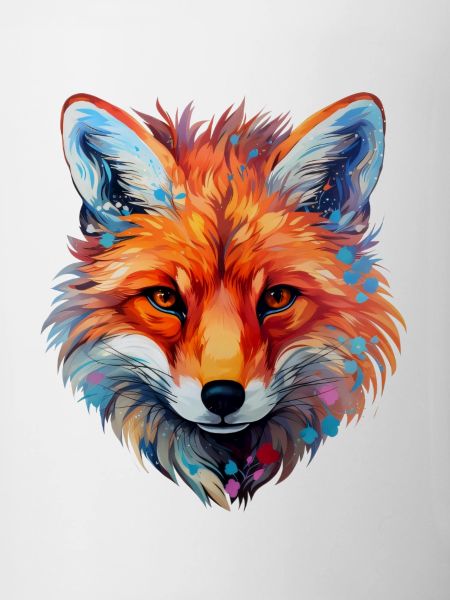 Fox head coloured