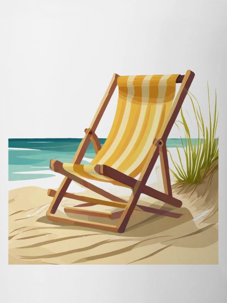 Deck chair by the sea
