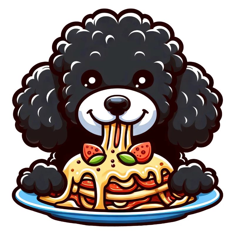 Black Poodle and Lasagna Comic