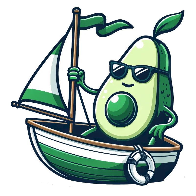 Dériveur d’été cool avec avocat