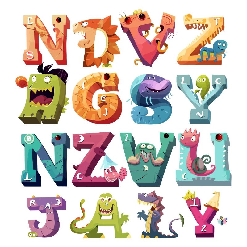 Alphabet ABC Tier lernen Kindergärtnerin