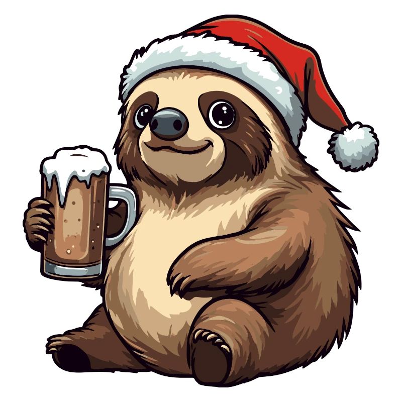 Faultier Bier Xmas Weihnachten