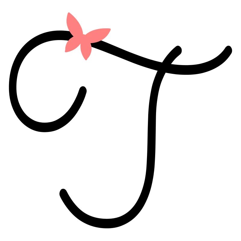 Buchstabe T Schmetterlingsbuchstabe