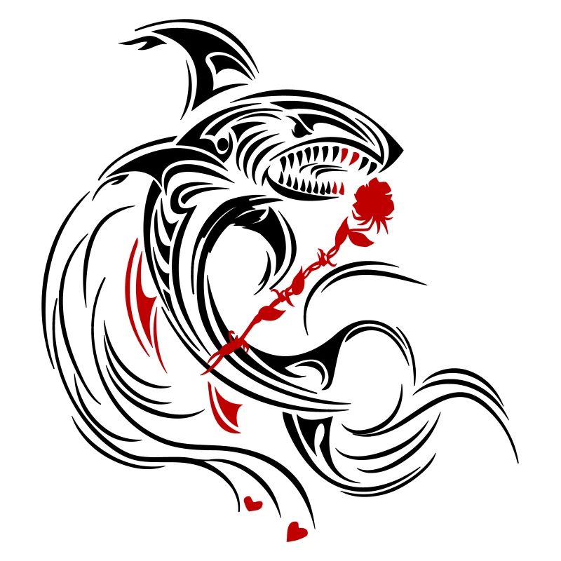 Requin à la rose
